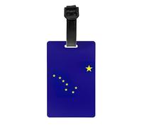 Alaska State Flag Print Lightweight Luggage Tags for Suitcases Backpacks Business Journey Family Vacation