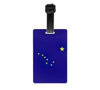 Alaska State Flag Print Luggage Tags for Suitcases Waterproof Backpack Labels Family Travel Essentials
