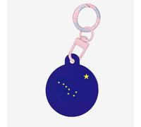 Alaska State Flag Print Round Acrylic Pet Tag, Dog Neck Pendant Tags for Pets Circular Dog Cat Collar Name Tags