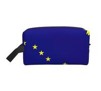 Alaska State Flag Print Toiletry Bag for Men Travel Toiletry Bag, Spacious Capacity Cosmetic Bag for Women