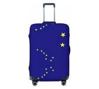 Alaska State Flag Print Travel Luggage Cover Suitcase Cover Protector Suitcase Washable Baggage Covers Anti-Scratch