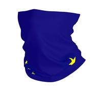 Alaska State Flag Print Windproof Neck Gaiter, Warmer Scarf Breathable Half-Face Mask Ski Mask Unisex For Outdoor