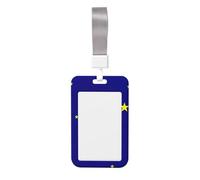 Alaska State Flag Printed Card Badge Holder with Neck Strap, Vertical Cards Holder Anti-Scratch and Easy-Scan, for Office, School