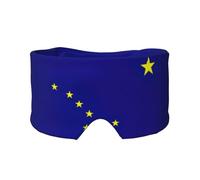 Alaska State Flag Printed Slumber Eye Shield, Reversible Sleep Gear, Light Blocking Headwrap, for Travel Comfort