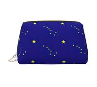 Alaska State Flag Printed Zippered Toiletry Bag, Wide Open Storage Case for Personal Care Items and Cosmetics