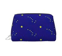 Alaska State Flag Printed Zippered Toiletry Bag, Wide Open Storage Case for Personal Care Items and Cosmetics