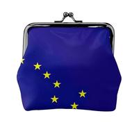 Alaska State Flag Printing Small Travel Kit Wallet, Compact Pouch For Camping Adventures And Fishing Trips, Black, One Size, Art Deco