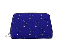 Alaska State Flag Travel Makeup Bag, Organizer Bag with Divider,Portable Zipper Toiletries Storage Case