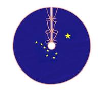 Alaska state flag Tree skirt, Christmas family gatherings, indoor and outdoor decorations for Christmas trees
