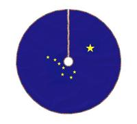 Alaska state flag Tree skirt, Christmas family gatherings, indoor and outdoor decorations for Christmas trees