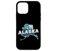 Alaska State Map Road Trip Anchorage Juneau Fairbanks Sitka Case for iPhone 12 mini