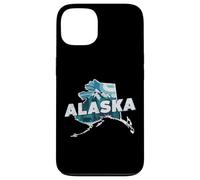 Alaska State Map Road Trip Anchorage Juneau Fairbanks Sitka Case for iPhone 13