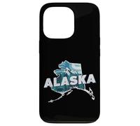 Alaska State Map Road Trip Anchorage Juneau Fairbanks Sitka Case for iPhone 13 Pro
