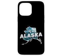 Alaska State Map Road Trip Anchorage Juneau Fairbanks Sitka Case for iPhone 13 Pro Max
