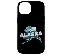 Alaska State Map Road Trip Anchorage Juneau Fairbanks Sitka Case for iPhone 14