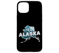Alaska State Map Road Trip Anchorage Juneau Fairbanks Sitka Case for iPhone 15 Plus