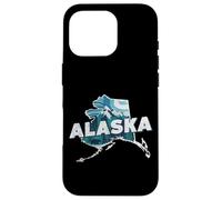 Alaska State Map Road Trip Anchorage Juneau Fairbanks Sitka Case for iPhone 16 Pro