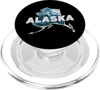 Alaska State Map Road Trip Anchorage Juneau Fairbanks Sitka PopSockets PopGrip for MagSafe