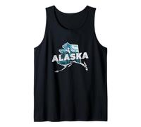 Alaska State Map Road Trip Anchorage Juneau Fairbanks Sitka Tank Top