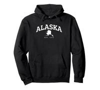 Alaska State Map Vintage Travel Design Pullover Hoodie