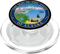 ALASKA STATE SEAL FLAG PopSockets PopGrip for MagSafe