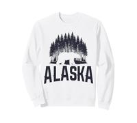 Alaska The Last Frontier Bear Pine Tree Vintage Souvenir Sweatshirt
