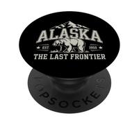 Alaska The Last Frontier Est 1959 Bear Mountain Souvenir PopSockets Adhesive PopGrip