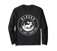 Alaska The Last Frontier Moose Vintage Pride Souvenir Long Sleeve T-Shirt