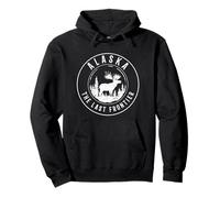 Alaska The Last Frontier Moose Vintage Pride Souvenir Pullover Hoodie