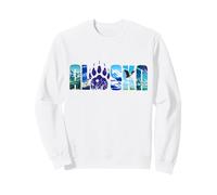Alaska The Last Frontier Nature Lover Bear Vintage Souvenir Sweatshirt