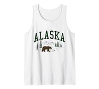 Alaska The Last Frontier Nature Lover Bear Vintage Souvenir Tank Top