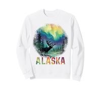 Alaska The Last Frontier Nature Lover Vintage Souvenir Sweatshirt