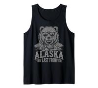 Alaska The Last Frontier Vintage Mountains Bear Nature Lover Tank Top