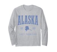 Alaska The Last Frontier Vintage Pride Souvenir Long Sleeve T-Shirt