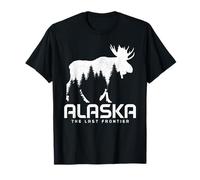 Alaska The Last Frontier Vintage Pride Souvenir Moose Nature T-Shirt