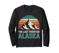 Alaska The Last Frontier Vintage Retro Mountains Nature Long Sleeve T-Shirt