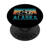 Alaska The Last Frontier Vintage Retro Mountains Nature PopSockets Adhesive PopGrip