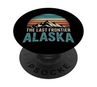 Alaska The Last Frontier Vintage Retro Mountains Nature PopSockets Adhesive PopGrip