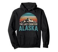 Alaska The Last Frontier Vintage Retro Mountains Nature Pullover Hoodie