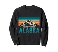Alaska The Last Frontier Vintage Retro Mountains Nature Sweatshirt