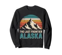 Alaska The Last Frontier Vintage Retro Mountains Nature Sweatshirt