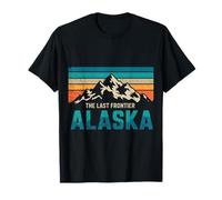Alaska The Last Frontier Vintage Retro Mountains Nature T-Shirt