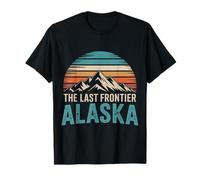 Alaska The Last Frontier Vintage Retro Mountains Nature T-Shirt