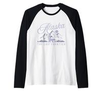 Alaska The Last Frontier Vintage Souvenir Raglan Baseball Tee