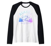 Alaska The Last Frontier Vintage Souvenir Raglan Baseball Tee