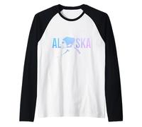 Alaska The Last Frontier Vintage Souvenir Raglan Baseball Tee