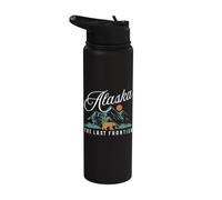 Alaska The Last Frontier Vintage Souvenir Stainless Steel Insulated Water Bottle