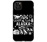Alaska USA State Symbols Vintage Souvenir Cute Doodle Case for iPhone 11 Pro Max