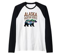 Alaska Vacation Vibes Travel Adventure Group Matching Raglan Baseball Tee