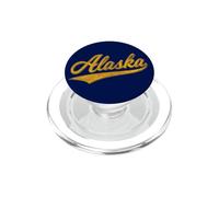 ALASKA VARSITY SCRIPT CLASSIC SPORTS JERSEY STYLE YELLOW PopSockets PopGrip for MagSafe